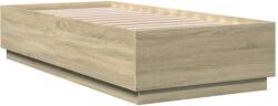 vidaXL sonoma tölgyszínű szerelt fa ágykeret 100 x 200 cm (3209718) (3209718)