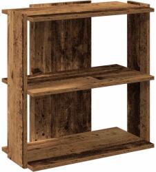 vidaXL 3 szintes antik fa szerelt fa könyvespolc 60 x 30 x 60 cm (860254) (860254)