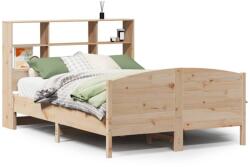 vidaXL tömör fenyőfa könyvespolcos ágy matrac nélkül 150 x 200 cm (3323101) (3323101)