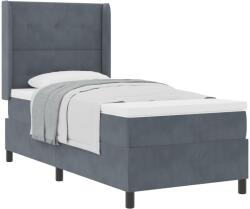 vidaXL Boxspring Ágy Matrac Praktikus Szürke 100x200 cm Bársonyos (3341997) (3341997)