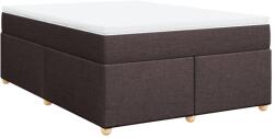 vidaXL sötétbarna szövet rugós ágy matraccal 140 x 190 cm (3285376) (3285376)