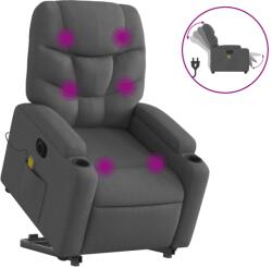 vidaXL sötétszürke szövet dönthető elektromos álló masszázsfotel (3204633) (3204633)