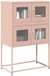 vidaXL Highboard rózsaszín 68x39x107 cm Acél (853345 VidaXL) (853345 VidaXL)