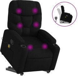 vidaXL fekete szövet dönthető masszázs- és állófotel (3204610) (3204610)