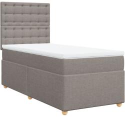 vidaXL tópszínű szövet rugós ágy matraccal 90 x 200 cm (3291181) (3291181)