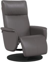 vidaXL szürke műbőr dönthető fotel lábtartóval (356547) (356547)