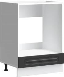 vidaXL sütőszekrény Kalmar fekete színű műfa (853518) (853518)