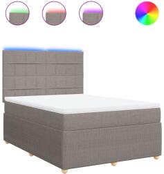 vidaXL tópszínű szövet rugós ágy matraccal 140 x 190 cm (3294355) (3294355)