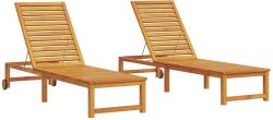 vidaXL napozószékek 2 db Tömör akácfa, napozóágy Tömör akácfa (3333828) (3333828)