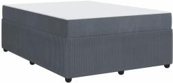vidaXL Ágykeret matraccal Egyéb Sötétszürke 160 x 200 cm Bársony (3398413) (3398413)