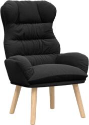 vidaXL Pihenőszék Fekete Gyapjú-szerű Szövet (42001884) (42001884)