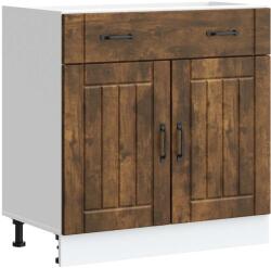 vidaXL Konyhai alsó szekrény Lucca füstölt tölgy szerelt fa (853742) (853742)