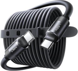 Lisen Cablu Silicon, USB-C, 100W, 3m - Lisen (YL0125040001) - Black (KF2357837) - pcone
