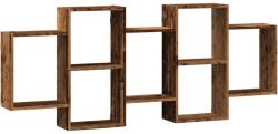 vidaXL antik fa színű szerelt fa fali polc 159 x 18 x 65 cm (853216) (853216)