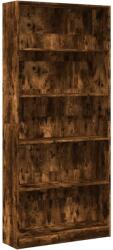 vidaXL füstös tölgy színű szerelt fa könyvszekrény 80 x 24 x 176 cm (857857) (857857)