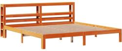 vidaXL viaszbarna tömör fenyőfa ágy matrac nélkül 180 x 200 cm (3306068) (3306068)