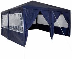 vidaXL Persze Sátor 8 Oldalfallal Kék 4x4 m PE (42003426) (42003426)
