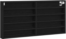 vidaXL Fali Vitrián - Fekete Tölgy, MDF (862296) (862296)