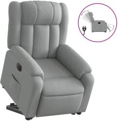 vidaXL elektromos felállást segítő világosszürke szövet dönthető fotel (3205340) (3205340)