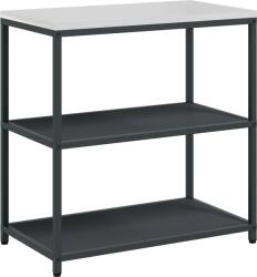 vidaXL Konyhai tárolópolc polcokkal tárolóval Antracit 60 x 50 x 92 cm Acél (874956) (874956)