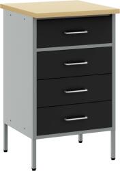 vidaXL Munkaszekrény Fekete 50x55x85 cm Acél (4103460) (4103460)