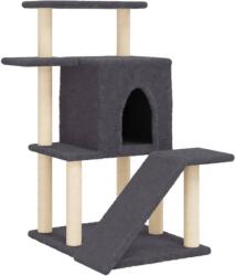 vidaXL sötétszürke macskabútor szizál kaparófákkal 97 cm (172099) (172099)
