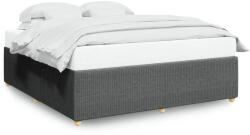 vidaXL sötétszürke szövet ágykeret matrac nélkül 200 x 200 cm (3284964) (3284964)