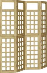 vidaXL Kültéri Magánélet Képernyő 4 Paneles Kezelt Fa Fenyő (3385875) (3385875)