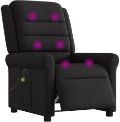 vidaXL fekete szövet elektromos dönthető masszázsfotel (3303306) (3303306)