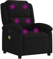 vidaXL fekete bársony dönthető masszázsfotel (371814) (371814)