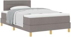 vidaXL Box Spring Ágy matraccal Taupe 120x200 cm Szövet (3338836) (3338836)
