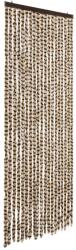 vidaXL bézs és barna zsenília rovarfüggöny 56 x 200 cm (377387) (377387)