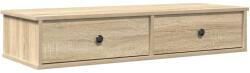 vidaXL sonoma tölgy szerelt fa falipolc fiókokkal 100 x 37, 5 x 19 cm (859961) (859961)