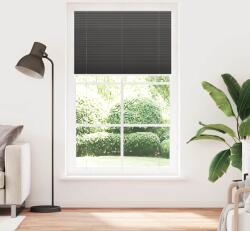 vidaXL pliszírozott redőny fekete 115x200 cm szövetszélesség 114, 4 cm (4015163) (4015163)