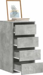 vidaXL betonszürke szerelt fa fiókos sarokszekrény 40 x 41 x 76 cm (852864) (852864)