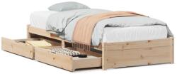 vidaXL tömör fenyőfa ágykeret matrac nélkül 90 x 190 cm (3301648) (3301648)