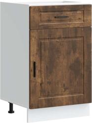 vidaXL Porto füstös tölgy színű szerelt fa konyhai alapszekrény (853962) (853962)