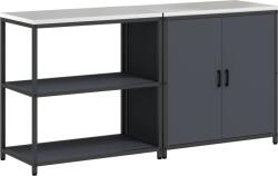 vidaXL Konyhai Tároló Készlet 2 pcs Antracitszürke 150 x 50 x 92 cm (3392654) (3392654)