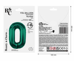 GoDan Balon folie sub forma de cifra, verde, 85 cm GD1938-0 Baloane folie Tip Cifra 0 (GD1938-0)
