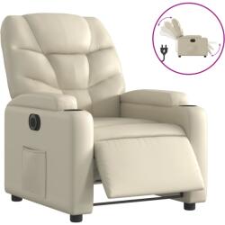 vidaXL krémszínű műbőr elektromos dönthető fotel (3204645) (3204645)