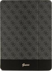 GUESS CG MOBILE GUESS STRIPE ALLOVER tok álló (ECO bőr hatású, FLIP, oldalra nyíló, TRIFOLD, asztali tartó) FEKETE Apple IPAD Pro 12.9 (2022) / IPAD Pro 12.9 (2021) / IPAD Pro 12.9 (2020) (GUFCP12PS4SGK) (G
