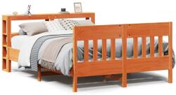 vidaXL viaszbarna tömör fenyőfa ágy matrac nélkül 120 x 190 cm (3306284) (3306284)