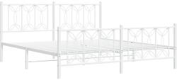 vidaXL fehér fém ágykeret fej- és lábtámlával 183 x 213 cm (376200) (376200)
