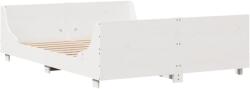 vidaXL fehér fenyőfa ágykeret fejtámlával 150x200 cm (3302280) (3302280)