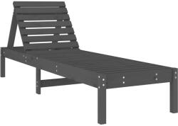 vidaXL szürke tömör fenyő napozóágy 199, 5x60x74 cm (825069) (825069)