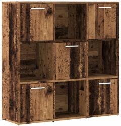 vidaXL antik fa színű szerelt fa könyvespolc 90 x 28 x 90 cm (856058) (856058)