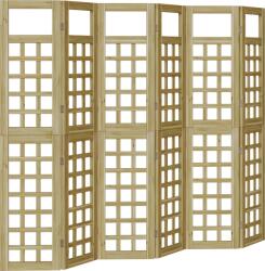 vidaXL kültéri magánélet védő 6 panel impregnált fa fenyő (3385877) (3385877)