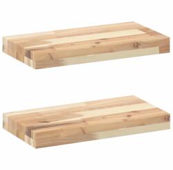 vidaXL 2 db kezeletlen tömör akácfa függőpolc 60 x 20 x 4 cm (3279420) (3279420)