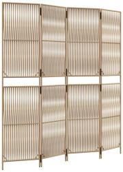 vidaXL bézs 4-paneles polyrattan térelválasztó (365395) (365395)