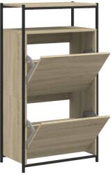 vidaXL sonoma tölgy színű szerelt fa cipőszekrény 60x34x112 cm (840030) (840030)